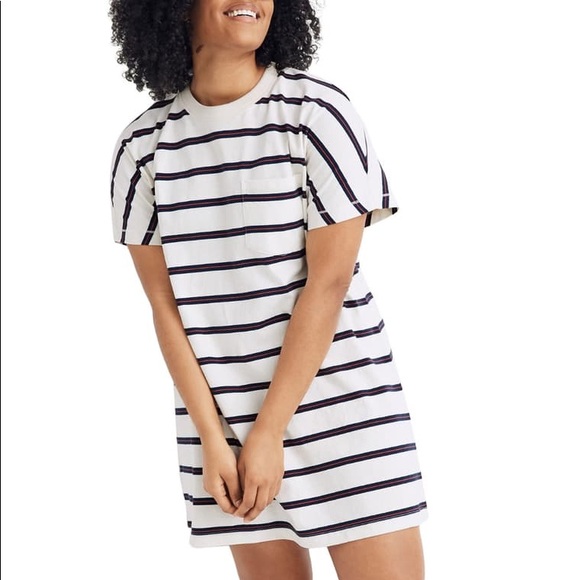 Madewell tomboy stripe pocket t-shirt dress XS - Picture 4 of 8